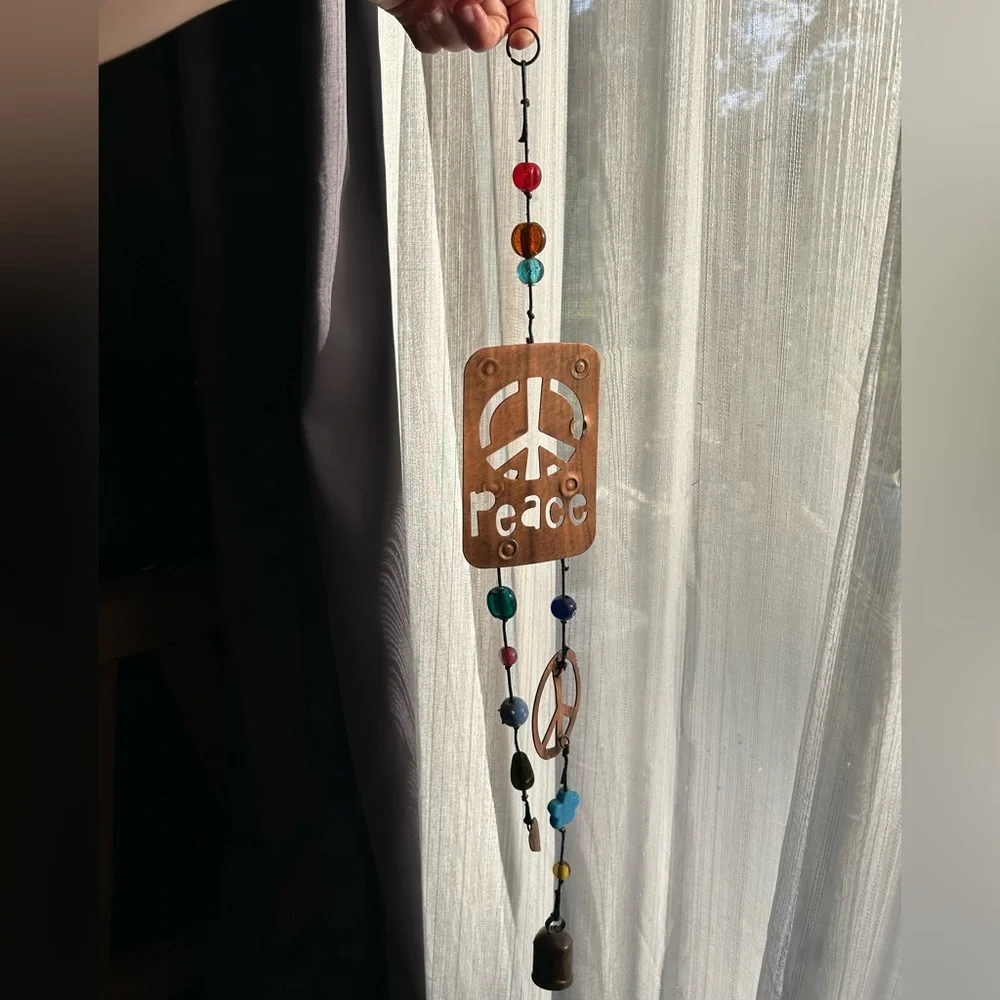 one of a kind peace wind chime